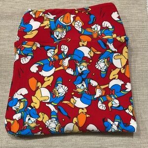 LuLaRoe Tall and Curvy Disney Donald Duck Print Leggings